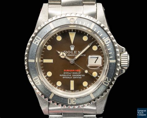 rolex red submariner with a mark ii dial 1970|Rolex Submariner red bezel.